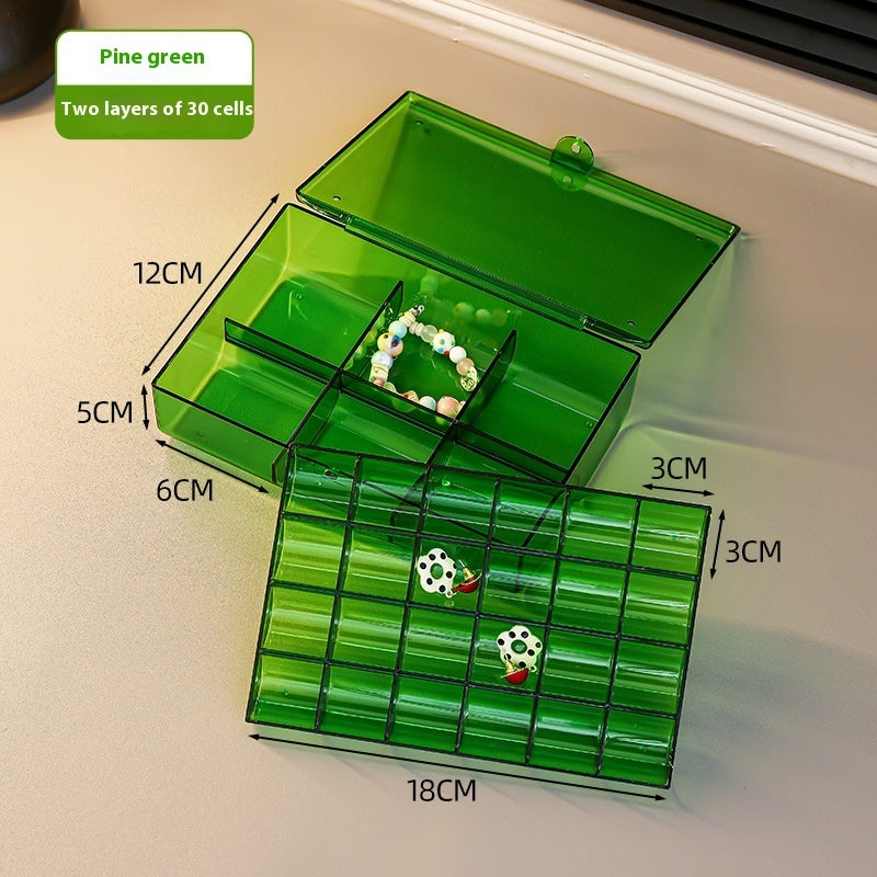 Ornament Dustproof Storage Box Anti-oxidation Ear Stud Necklace Jewelry Box