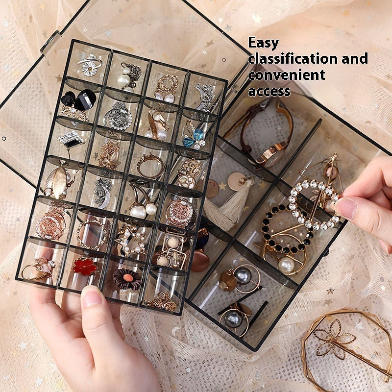 Ornament Dustproof Storage Box Anti-oxidation Ear Stud Necklace Jewelry Box