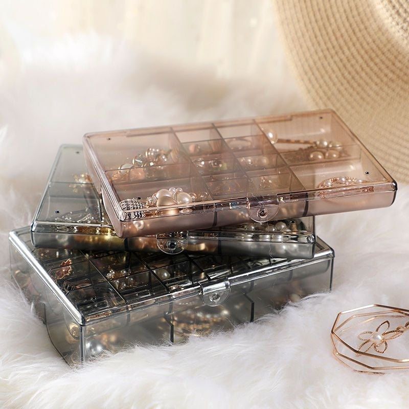 Ornament Dustproof Storage Box Anti-oxidation Ear Stud Necklace Jewelry Box