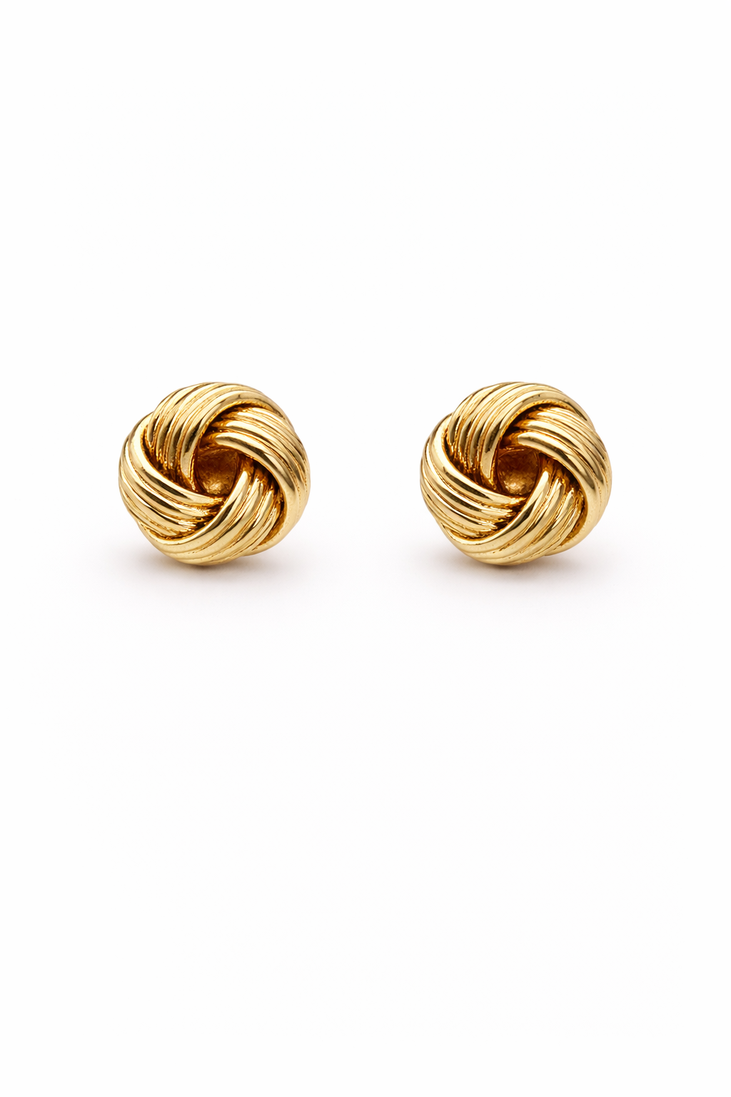 Gold Knot Stud Earrings