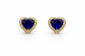 Heart Halo Stud Earrings