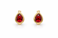 Teardrop Bezel Crystal Clip Earrings