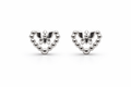 Beaded Open Heart Bow Hoop Earrings