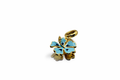 Blue Hibiscus Enamel Bead Charm