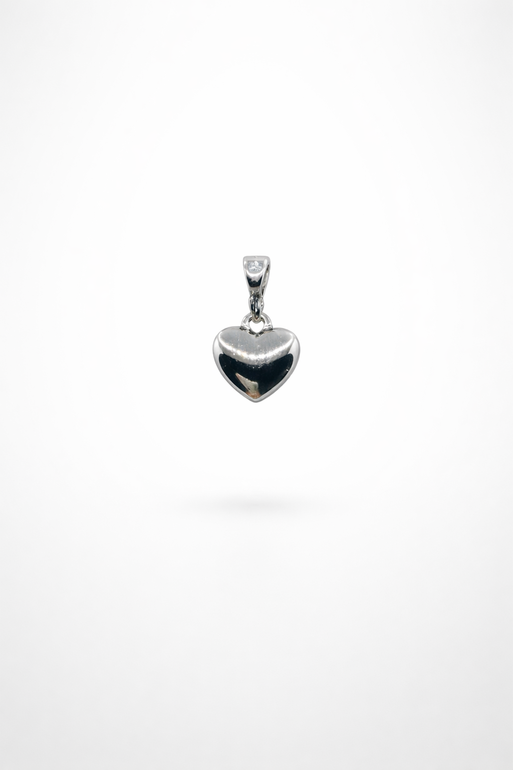 Silver Puffy Heart Pendant