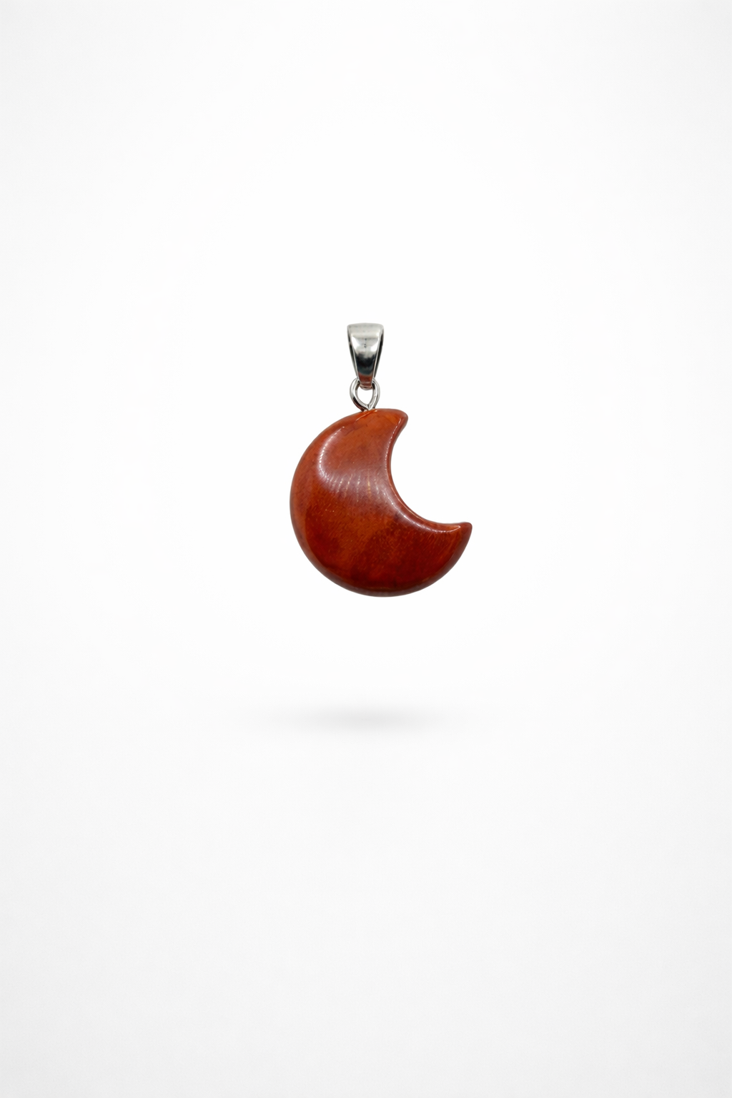 Red Jasper Crescent Moon Pendant