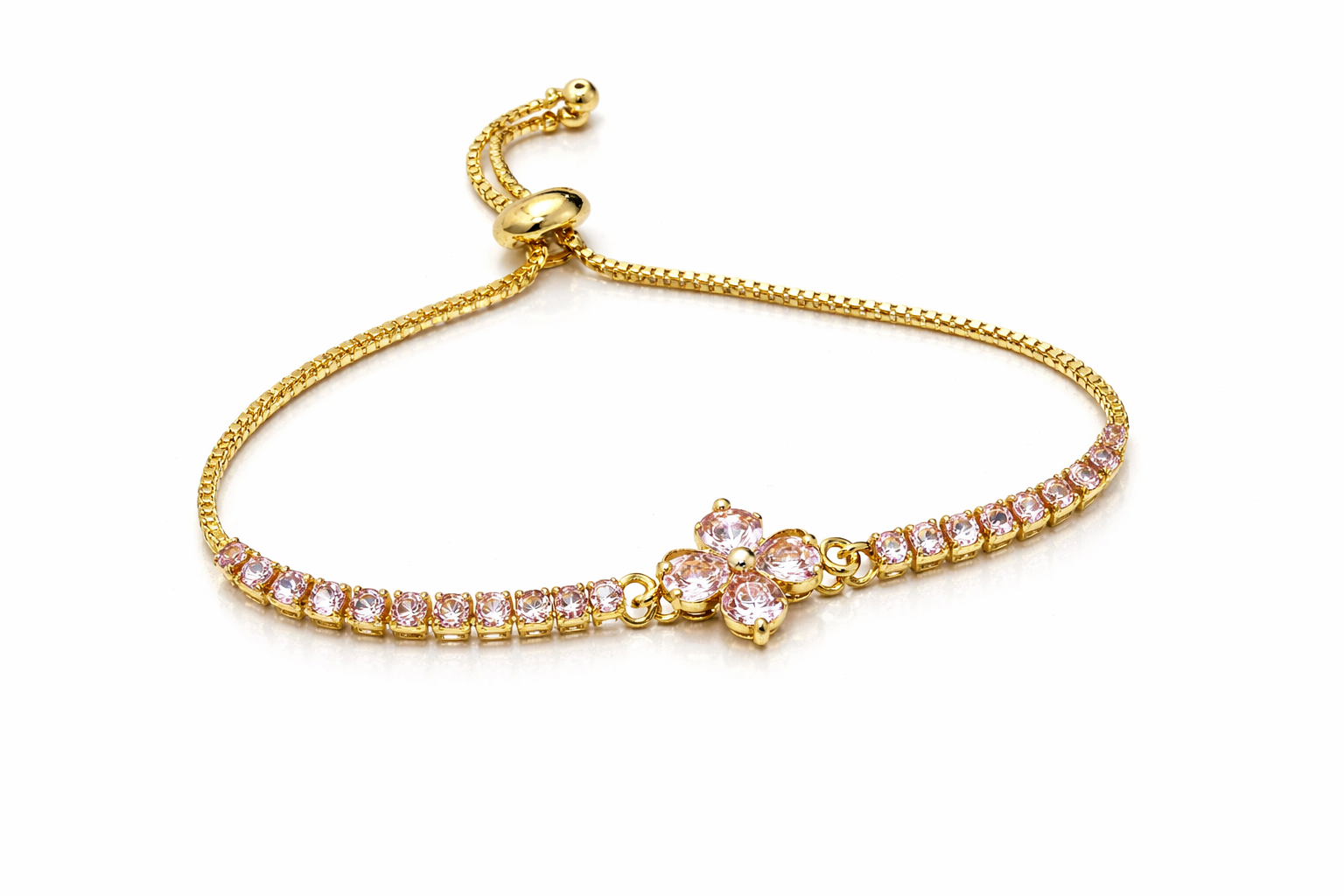 Pink Blossom Tennis Bracelet