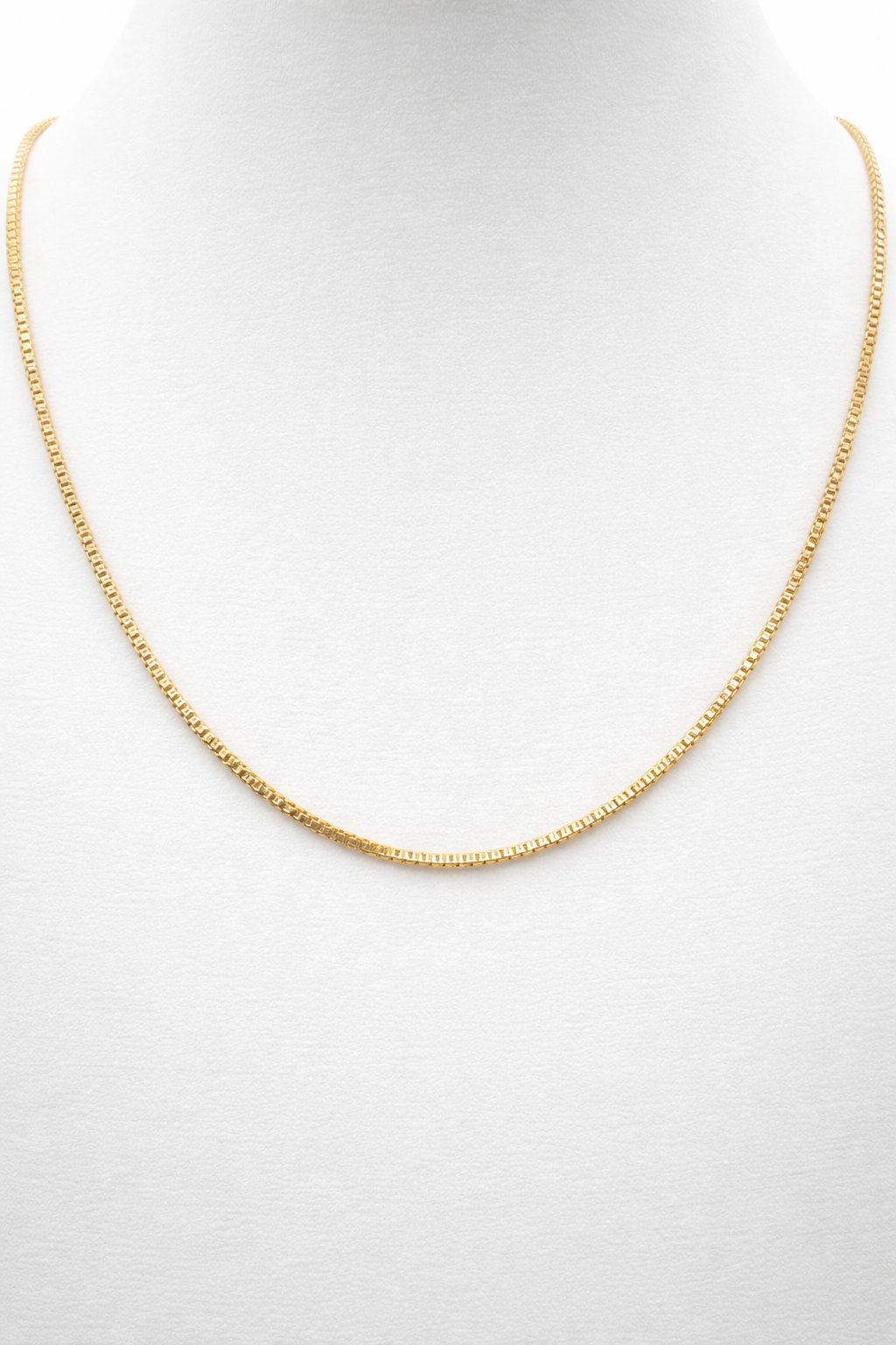 Gold Box Chain Necklace