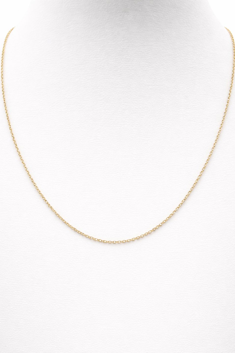 Dainty Gold Cable Chain Necklace 18"