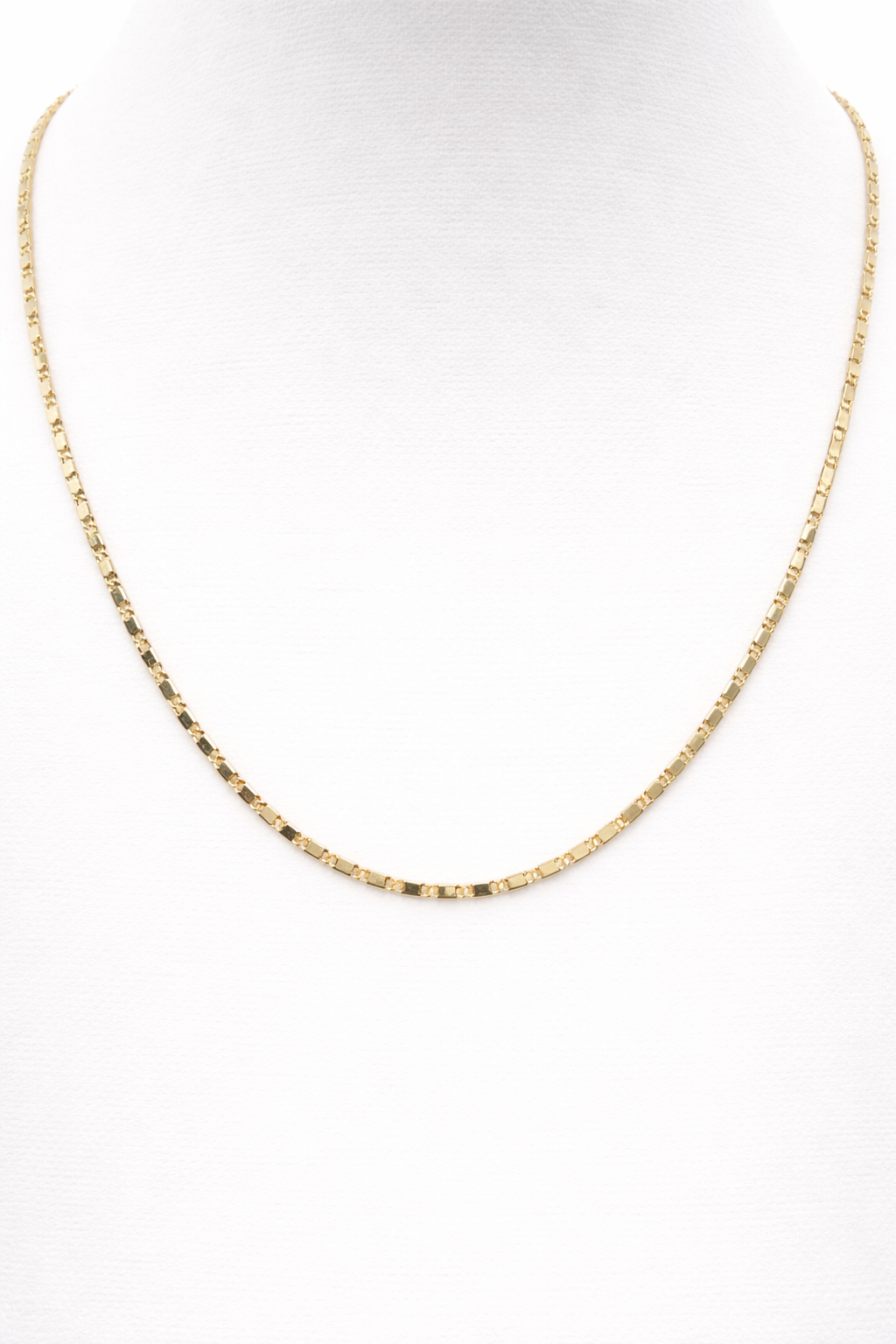 Gold Mirror Link Chain Necklace