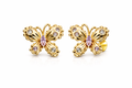 Gold Butterfly Stud Earrings