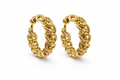 Gold Chain Link Hoop Earrings