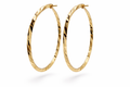 Diamond-Cut Hoop Earrings