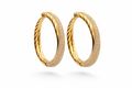 Twisted Rope Pavé CZ Hoop Earrings