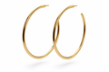 Oversized Gold Tube Hoop Earrings