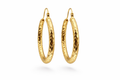 Gold Hammered Hoop Earrings