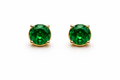 Round Solitaire Crystal Stud Earrings