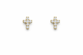 Crystal Cross Stud Earrings