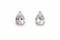 Teardrop Crystal Solitaire Stud Earrings