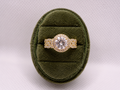 Gold Halo Solitaire Crystal Ring