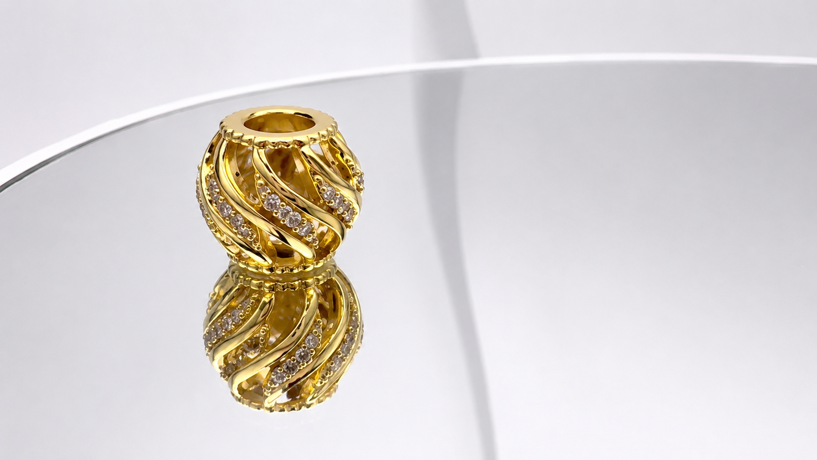 Gold Twisted Separator Bead