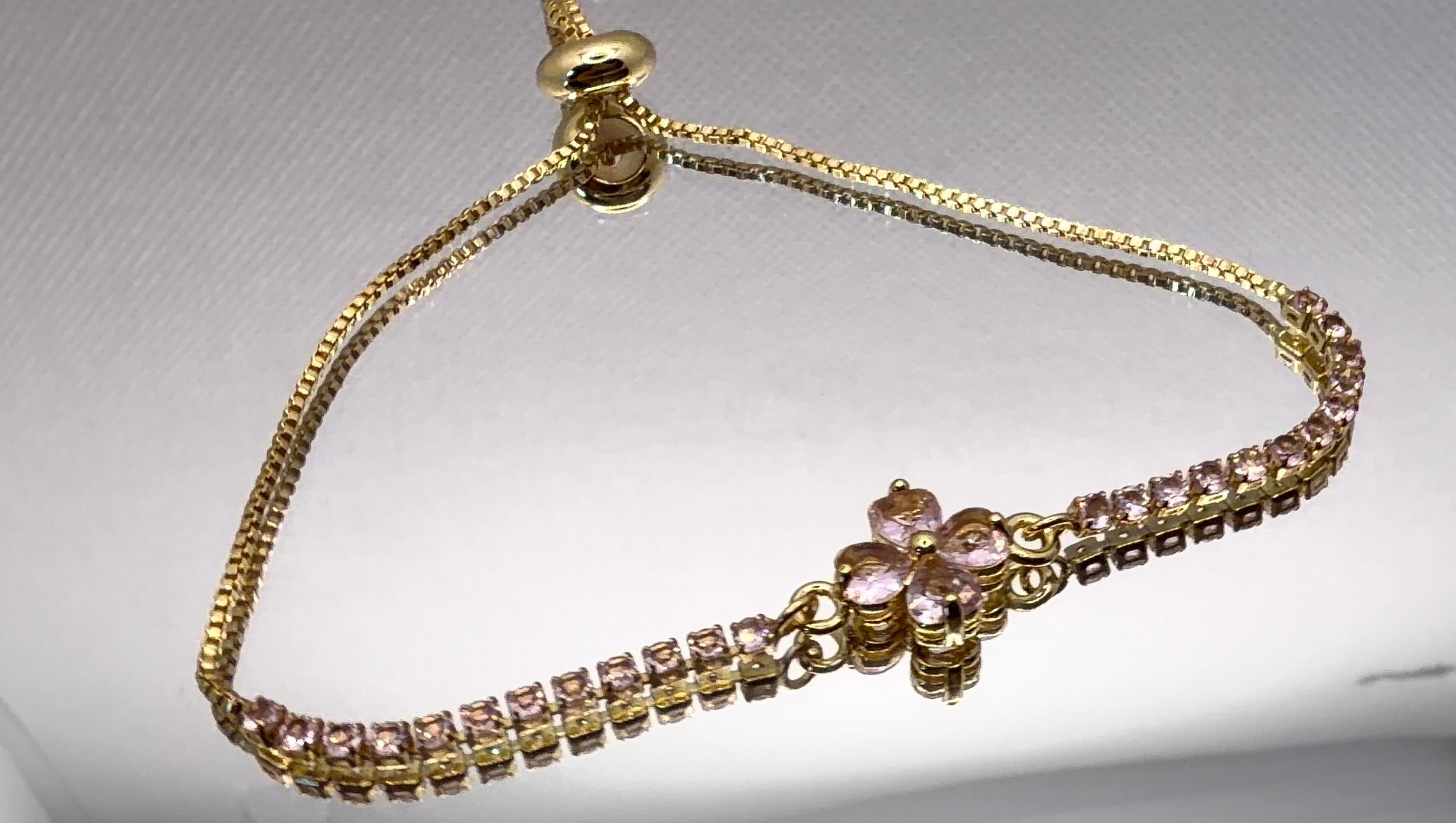Pink Blossom Tennis Bracelet
