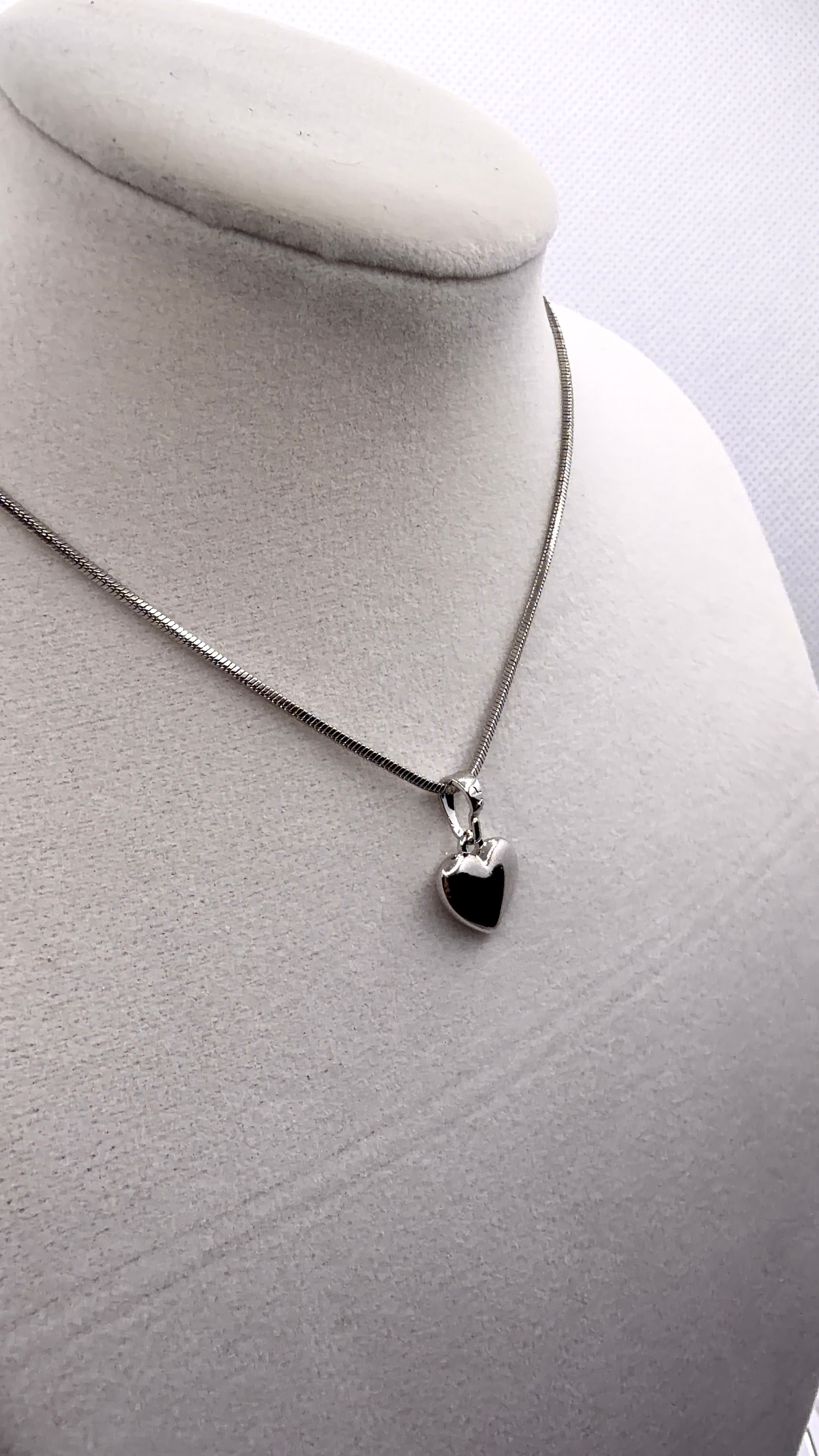 Silver Puffy Heart Pendant