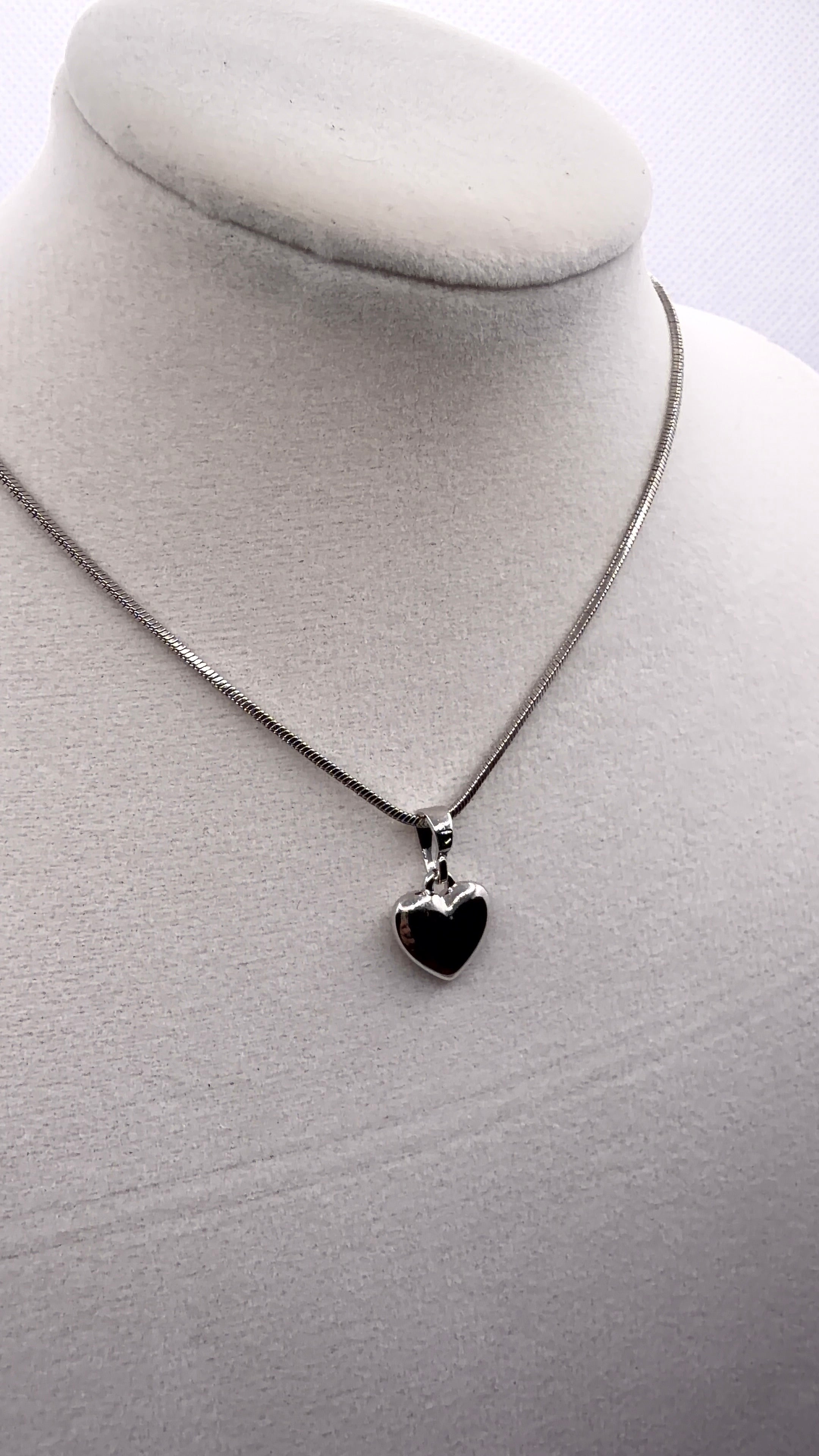 Silver Puffy Heart Pendant