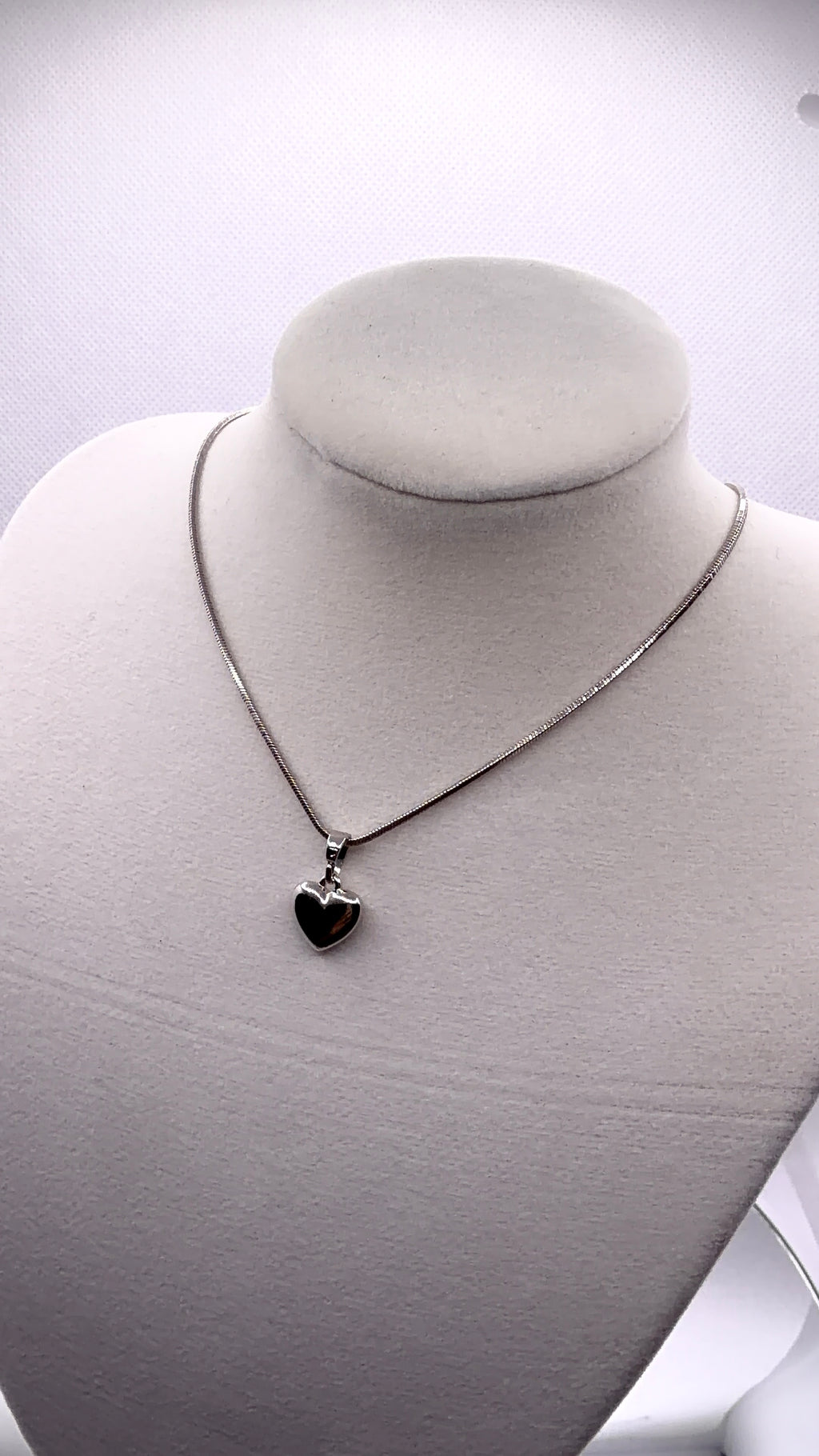 Silver Puffy Heart Pendant