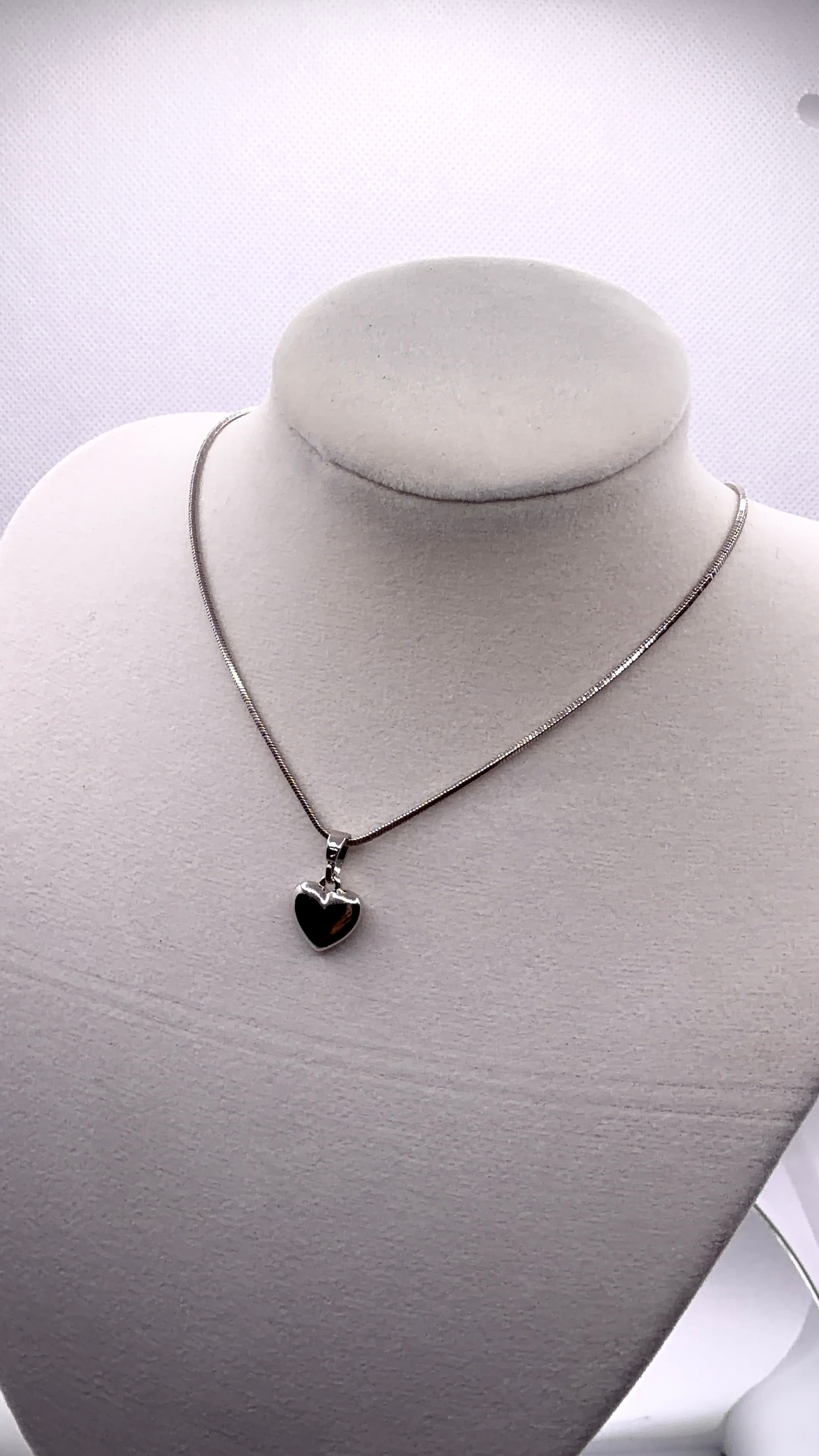 Silver Puffy Heart Pendant