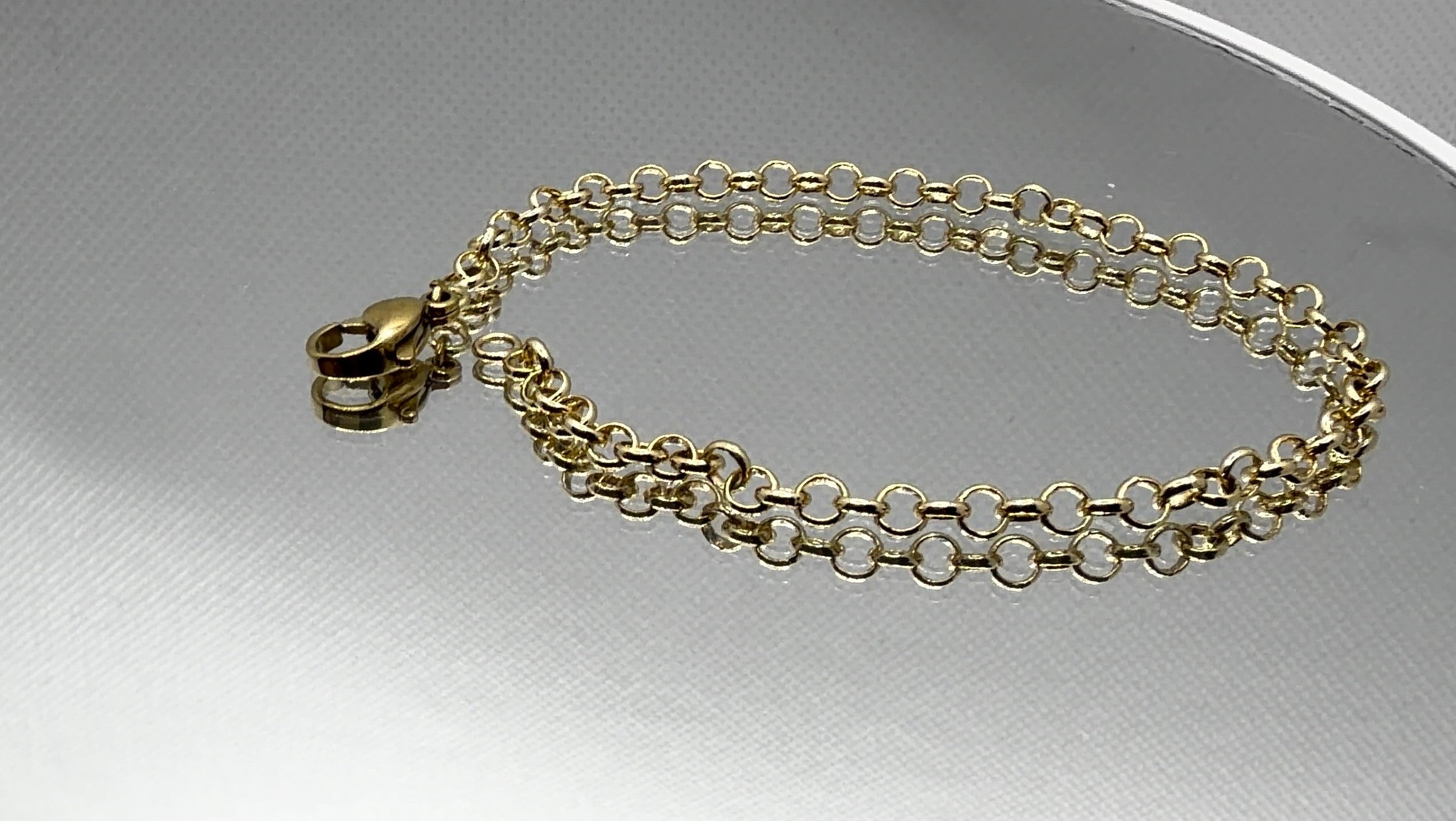 Double Row Rolo Chain Bracelet