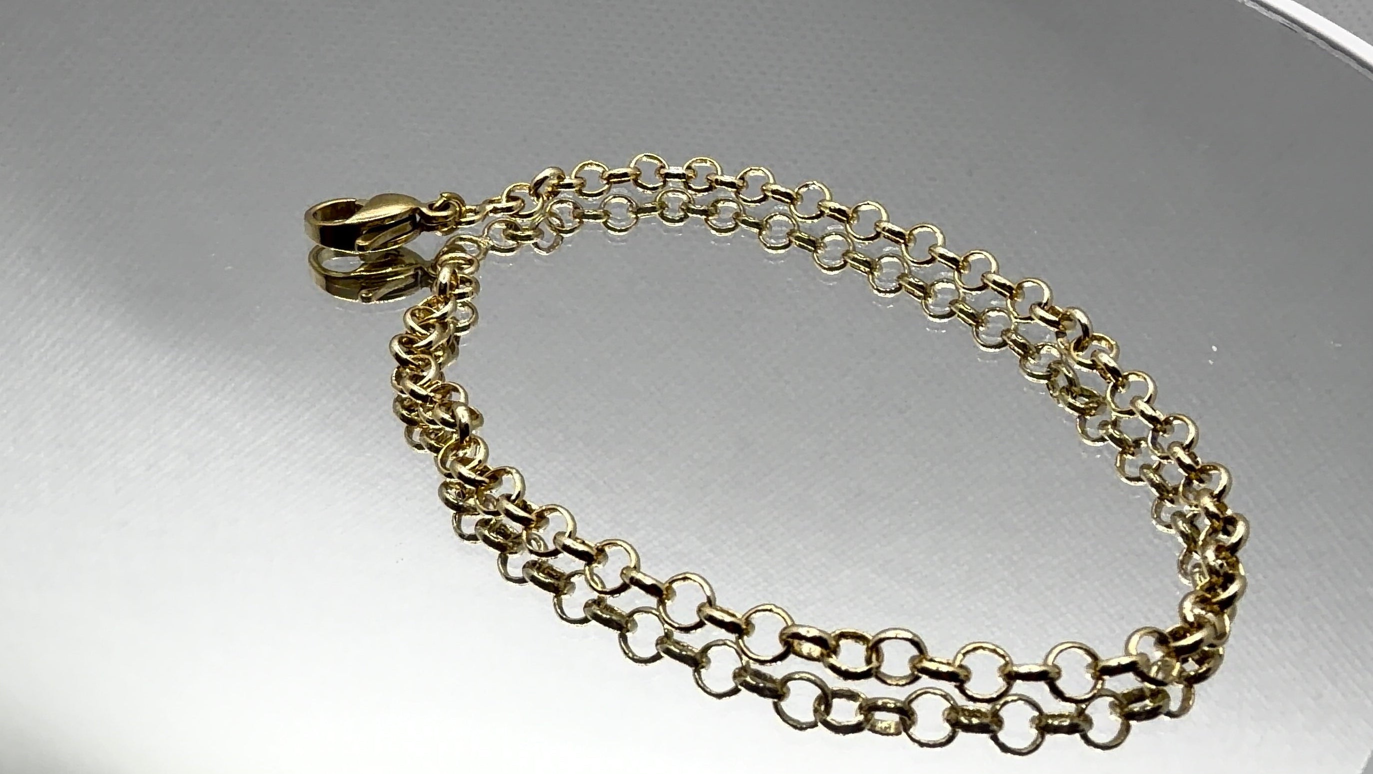 Double Row Rolo Chain Bracelet