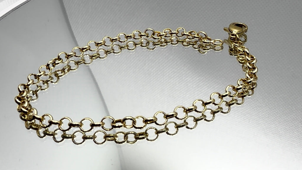 Double Row Rolo Chain Bracelet