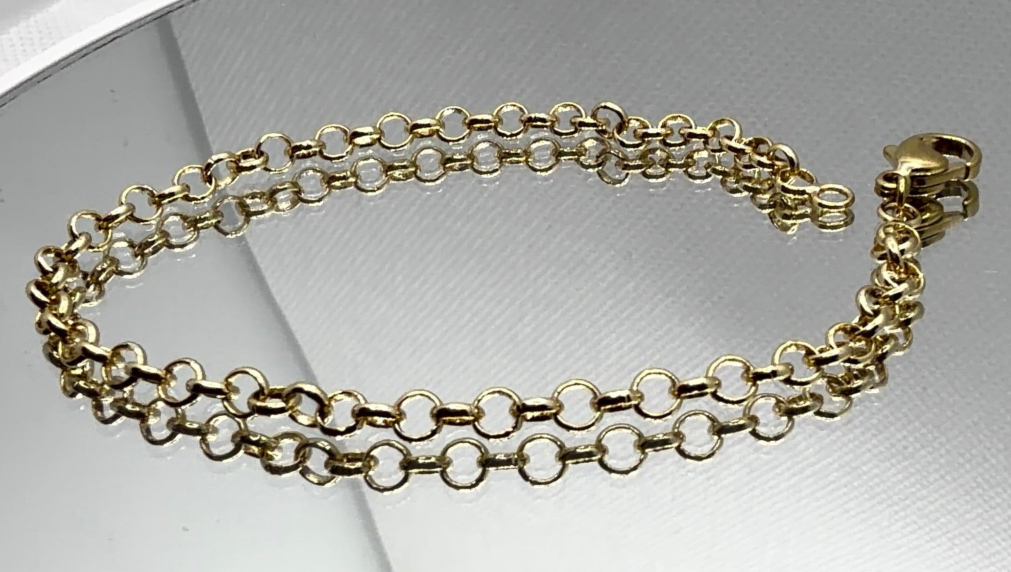 Double Row Rolo Chain Bracelet