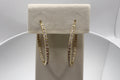 Gold CZ Inside-Out Hoop Earrings