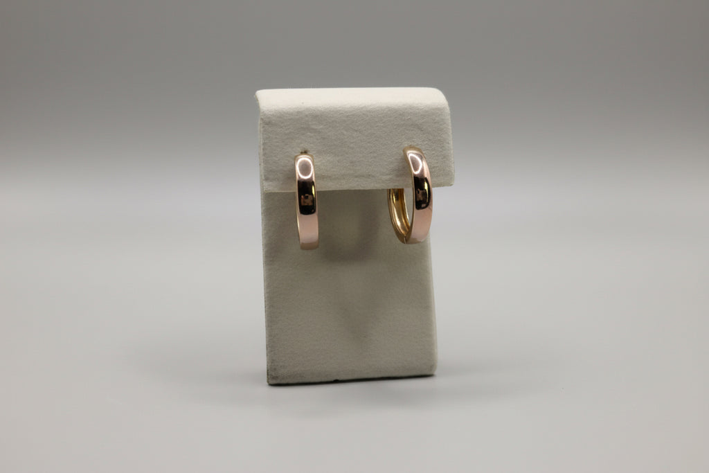 Tri-Tone Chunky Hoop Earrings