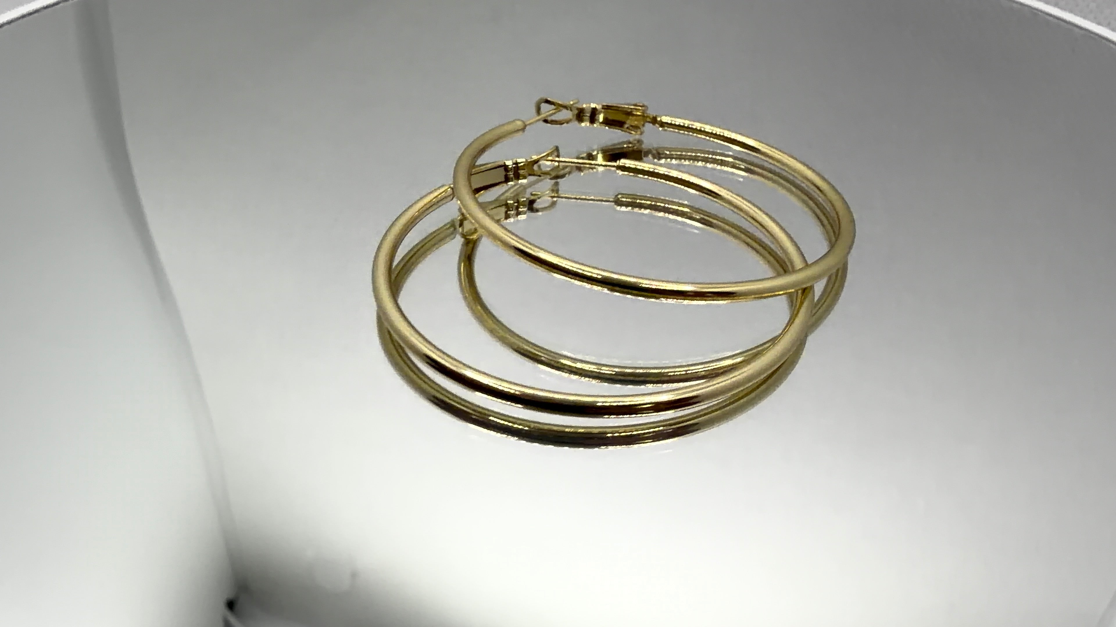 Oversized Gold Tube Hoop Earrings