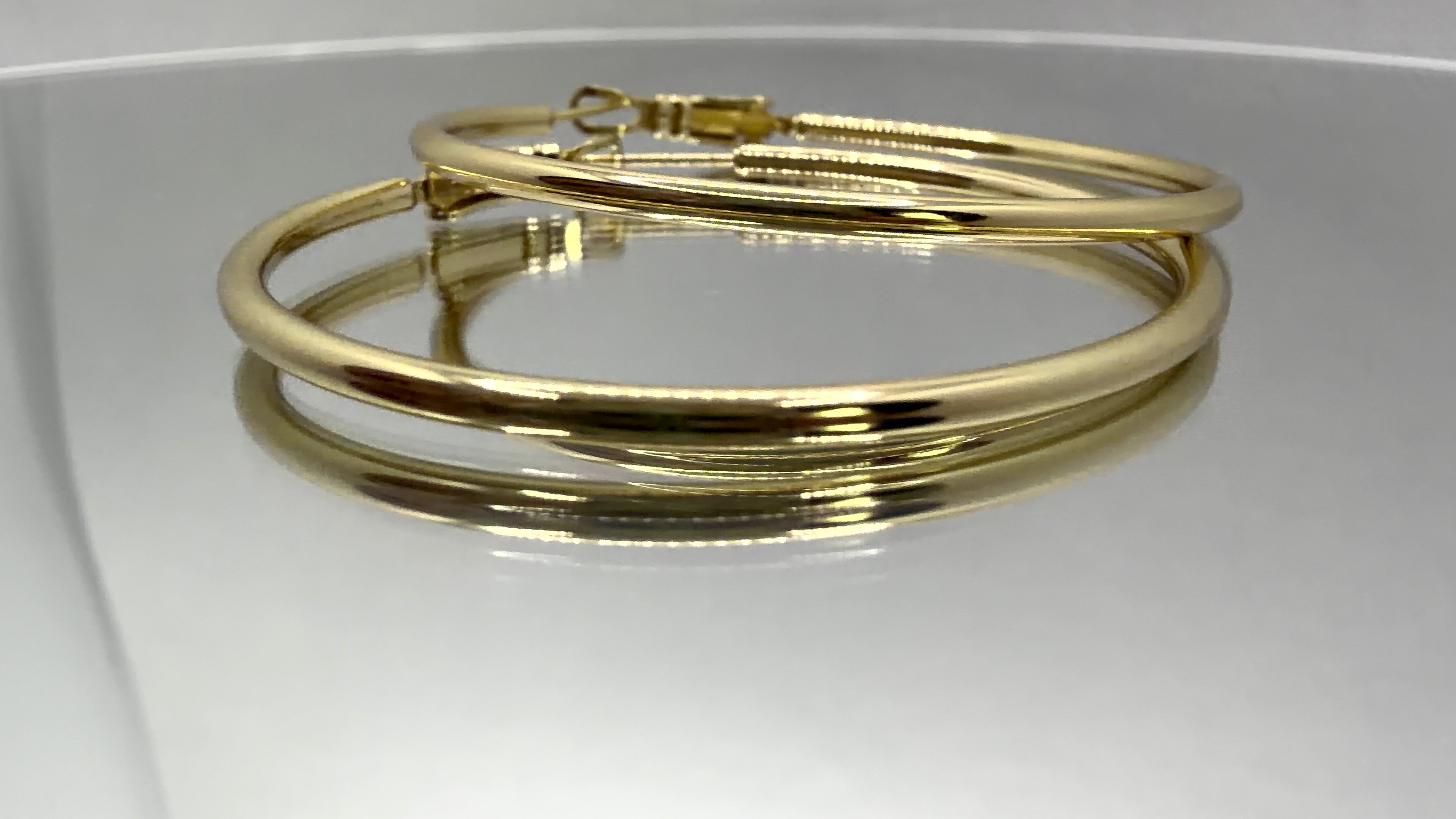 Oversized Gold Tube Hoop Earrings