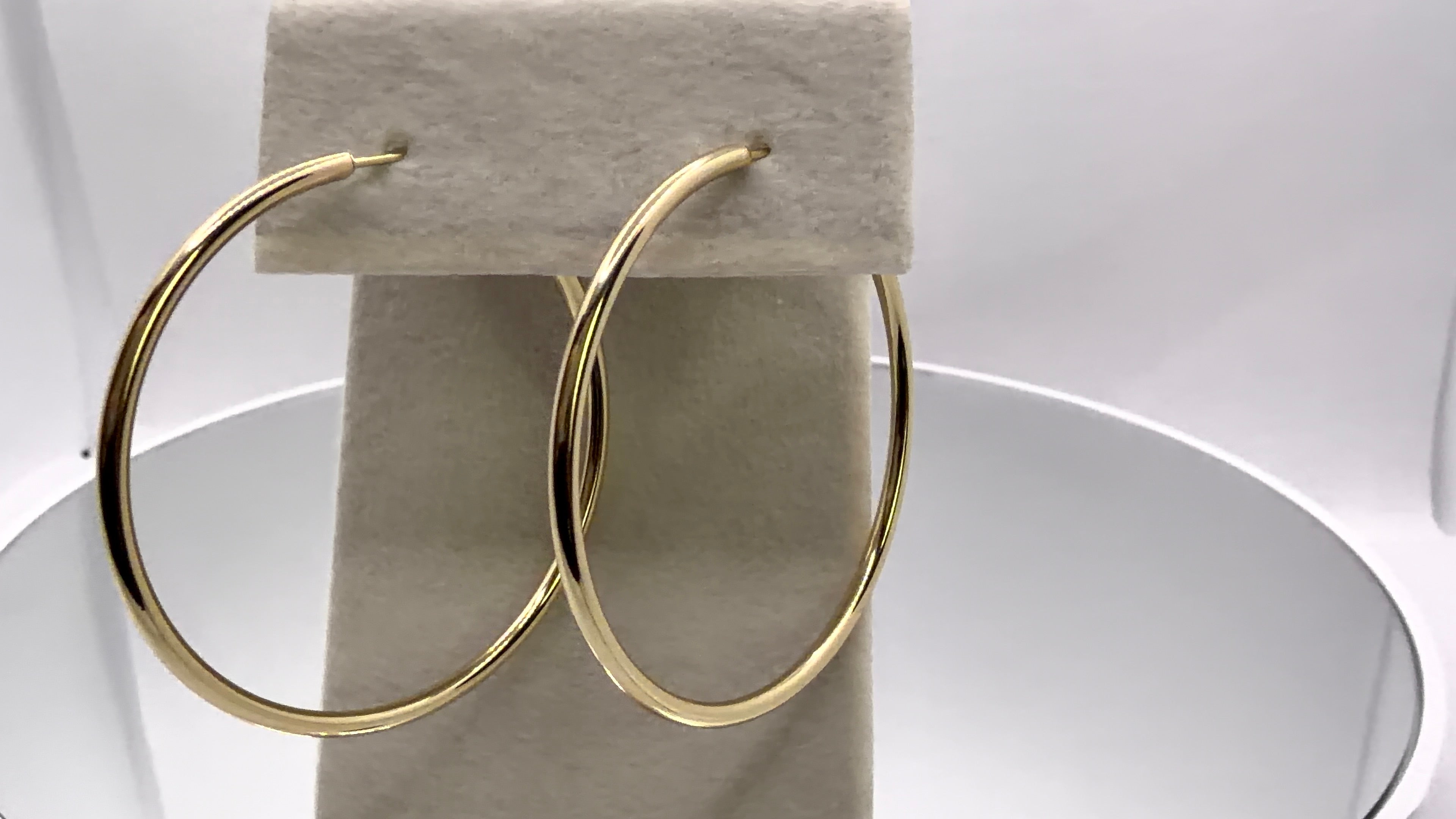 Oversized Gold Tube Hoop Earrings