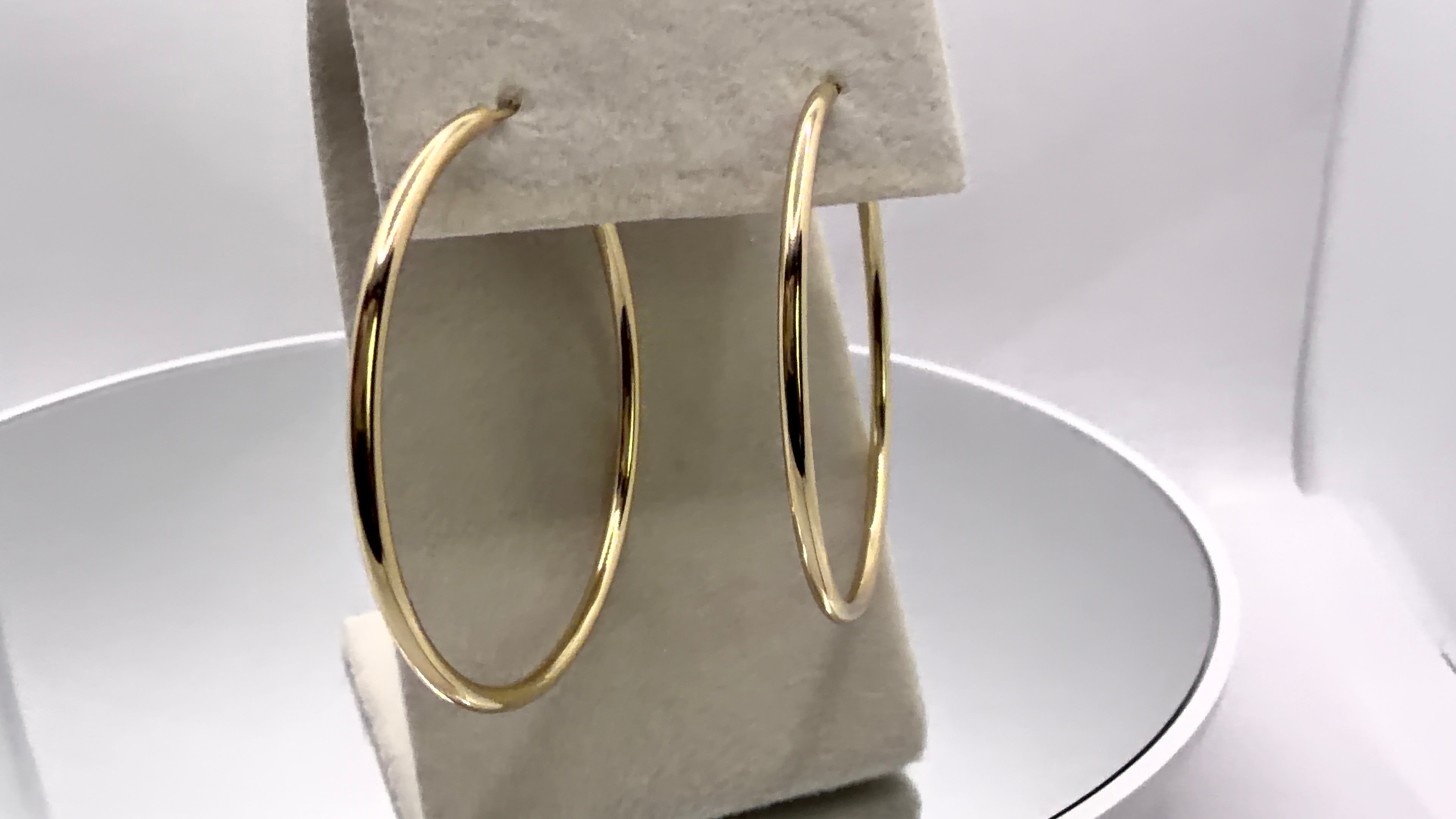 Oversized Gold Tube Hoop Earrings