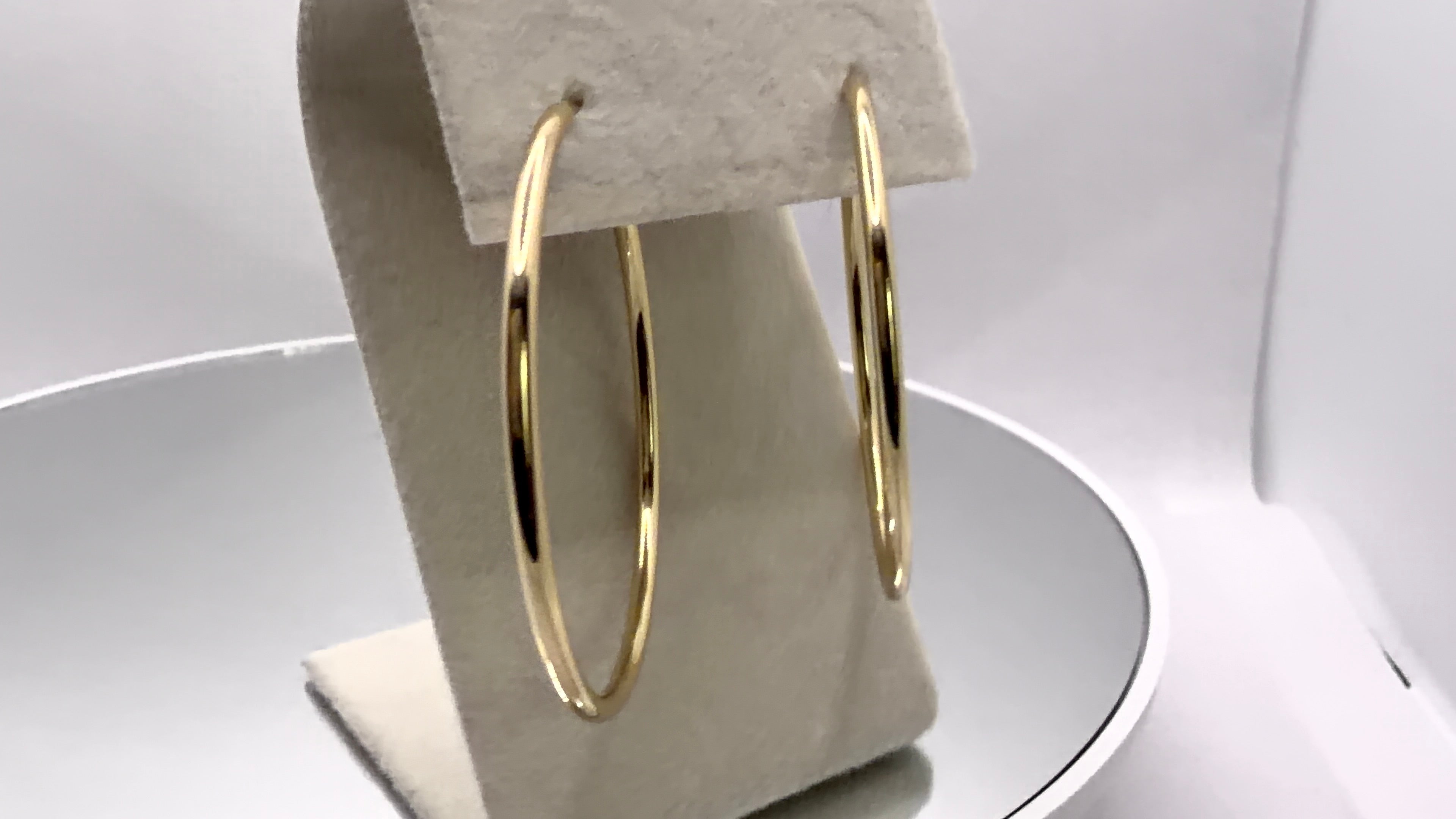 Oversized Gold Tube Hoop Earrings