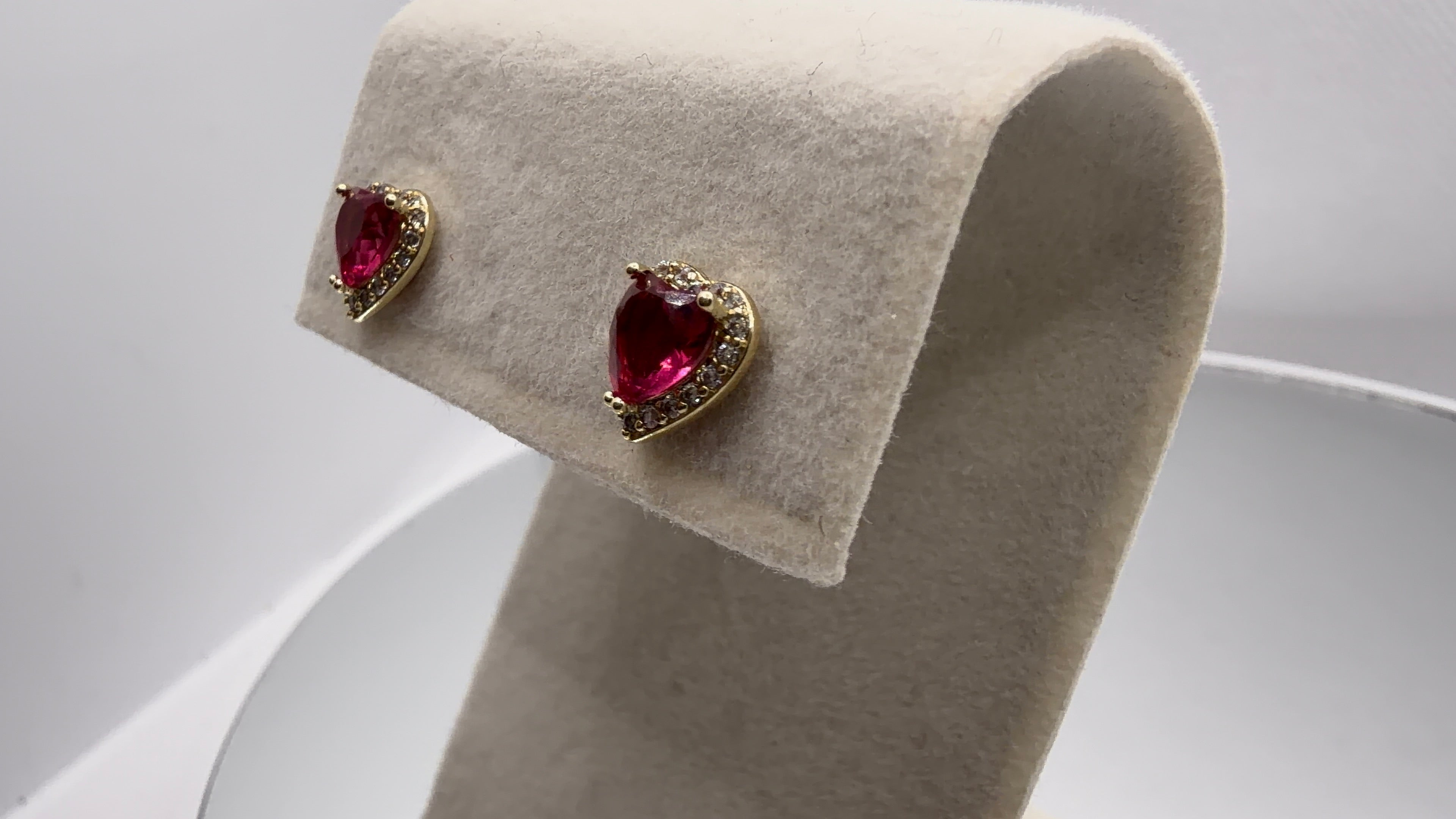 Heart Halo Stud Earrings