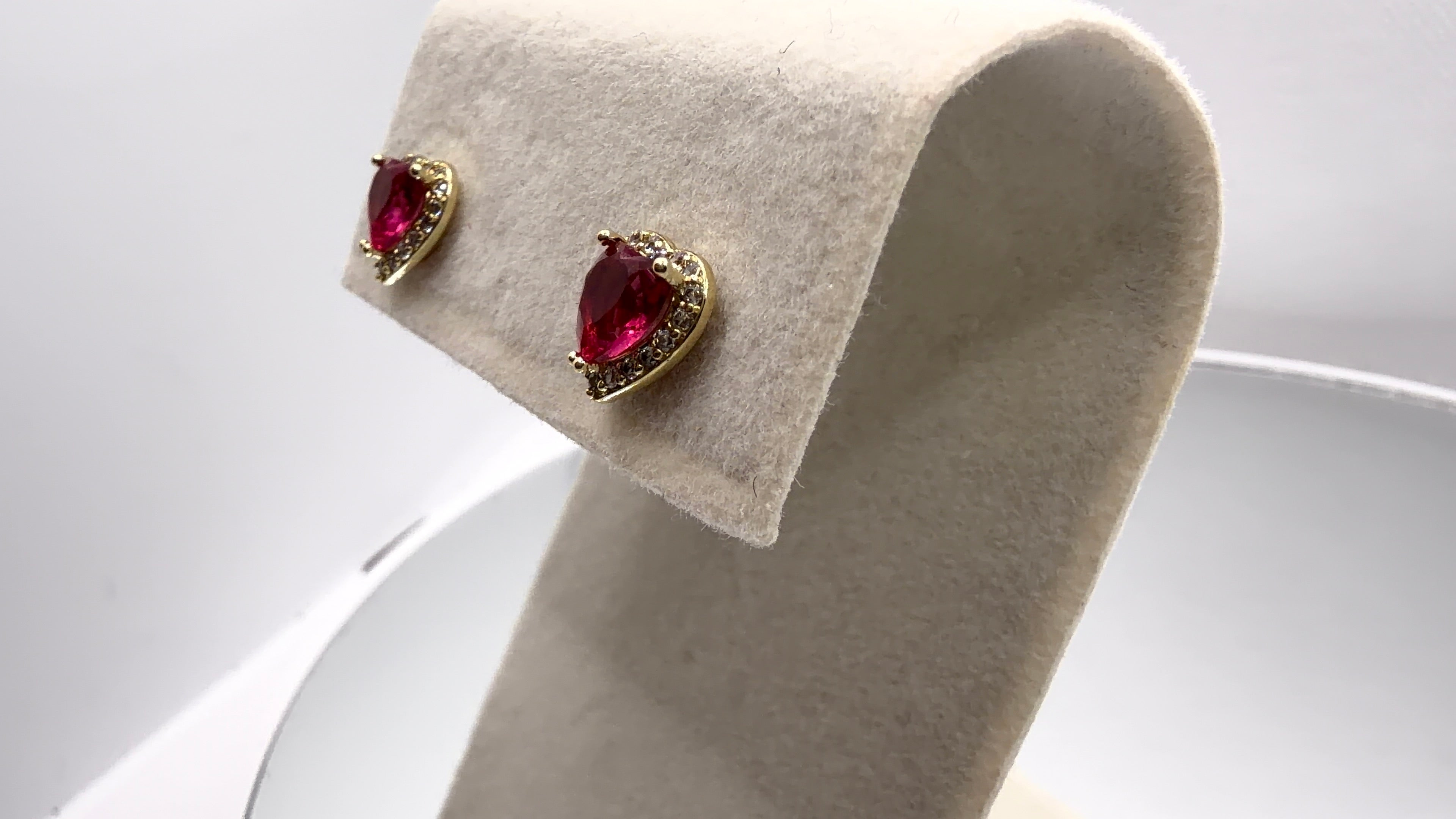 Heart Halo Stud Earrings