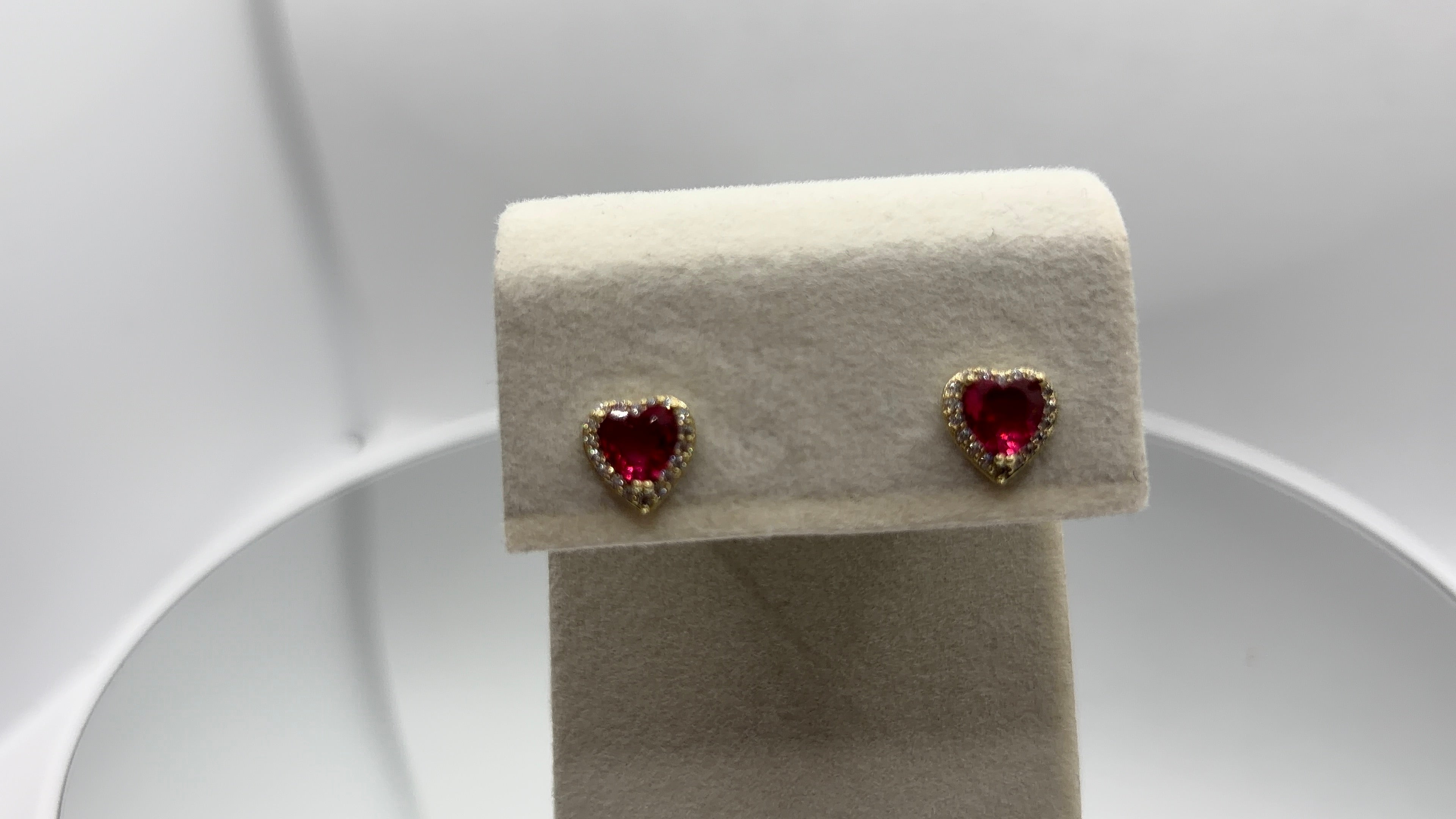 Heart Halo Stud Earrings