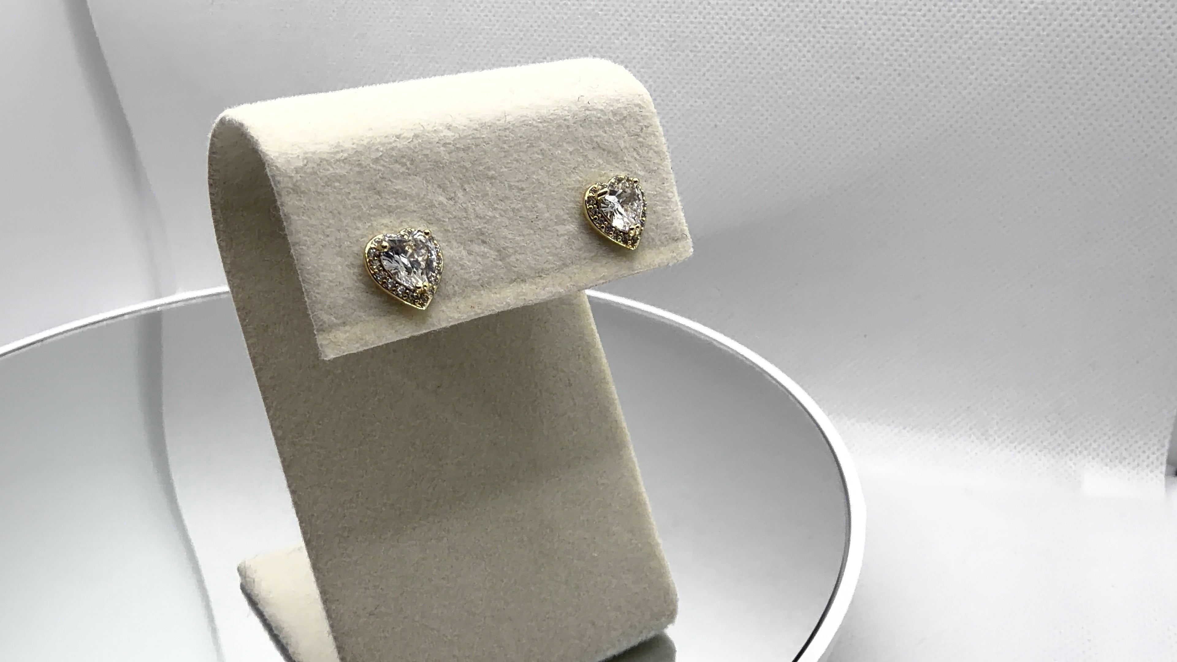 Heart Halo Stud Earrings