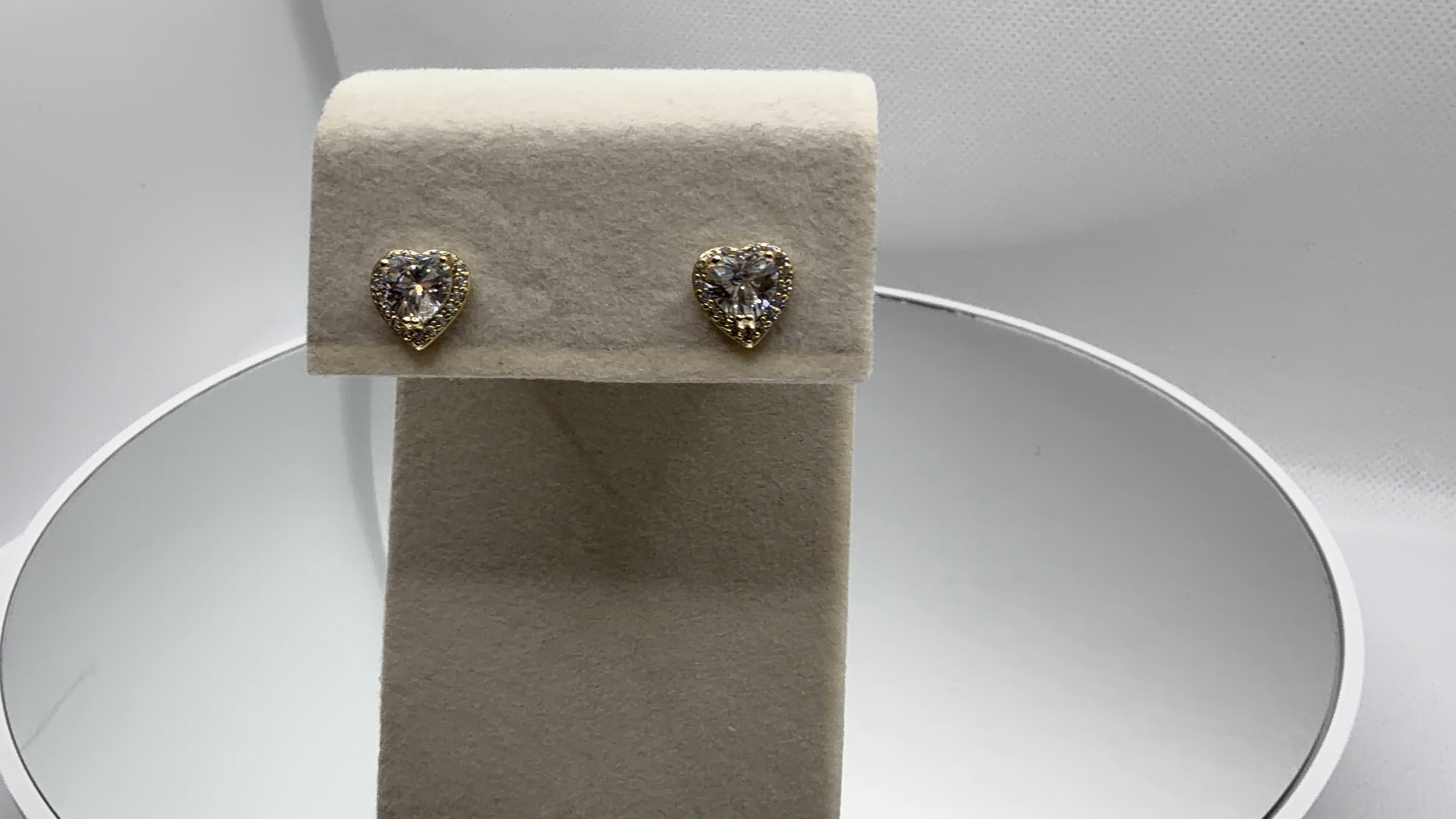 Heart Halo Stud Earrings