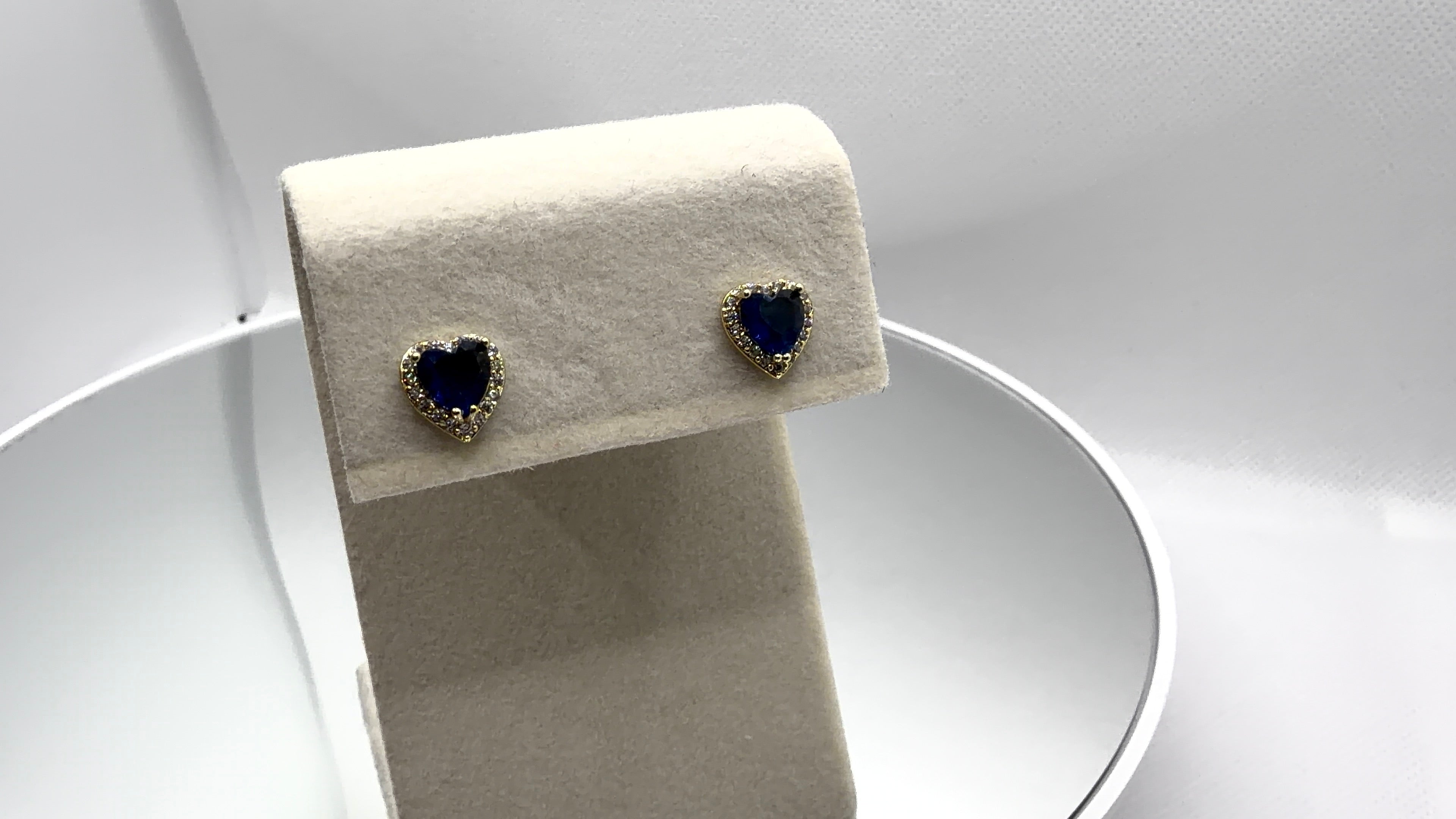 Heart Halo Stud Earrings