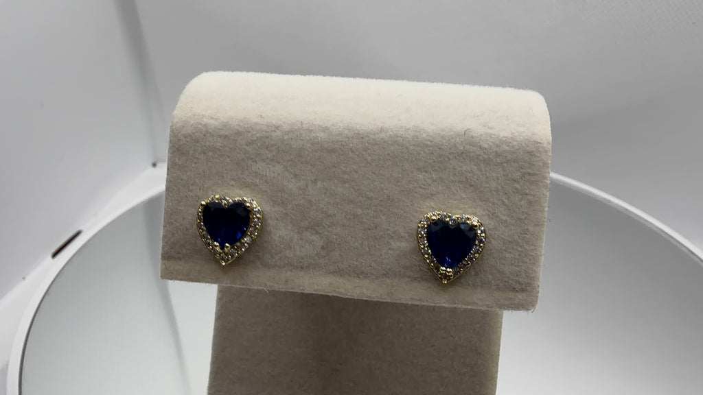 Heart Halo Stud Earrings