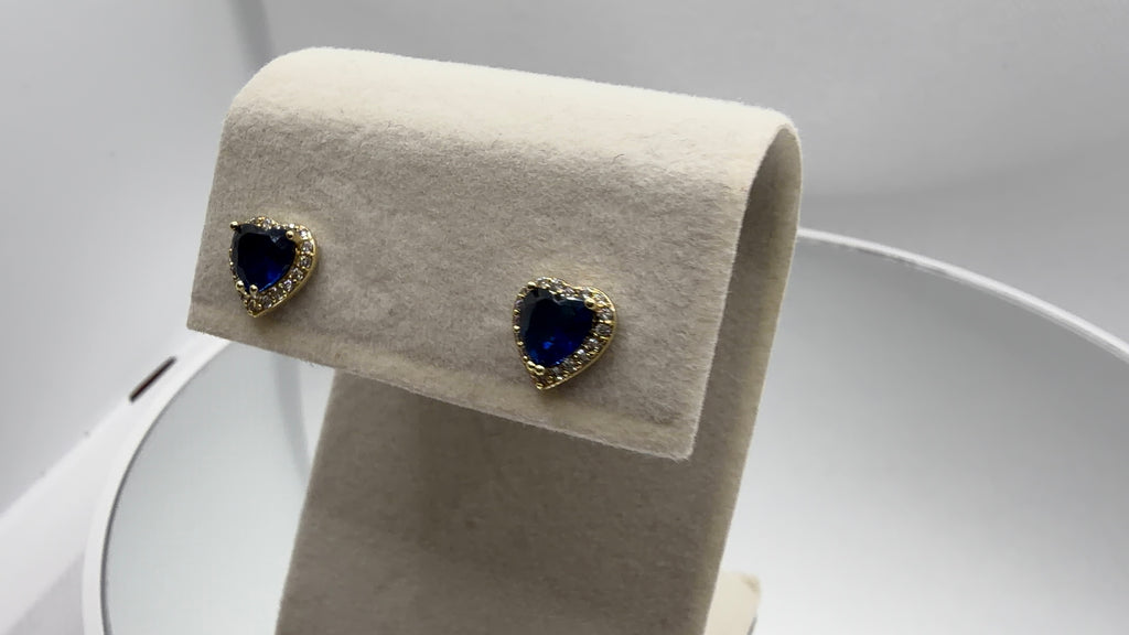 Heart Halo Stud Earrings
