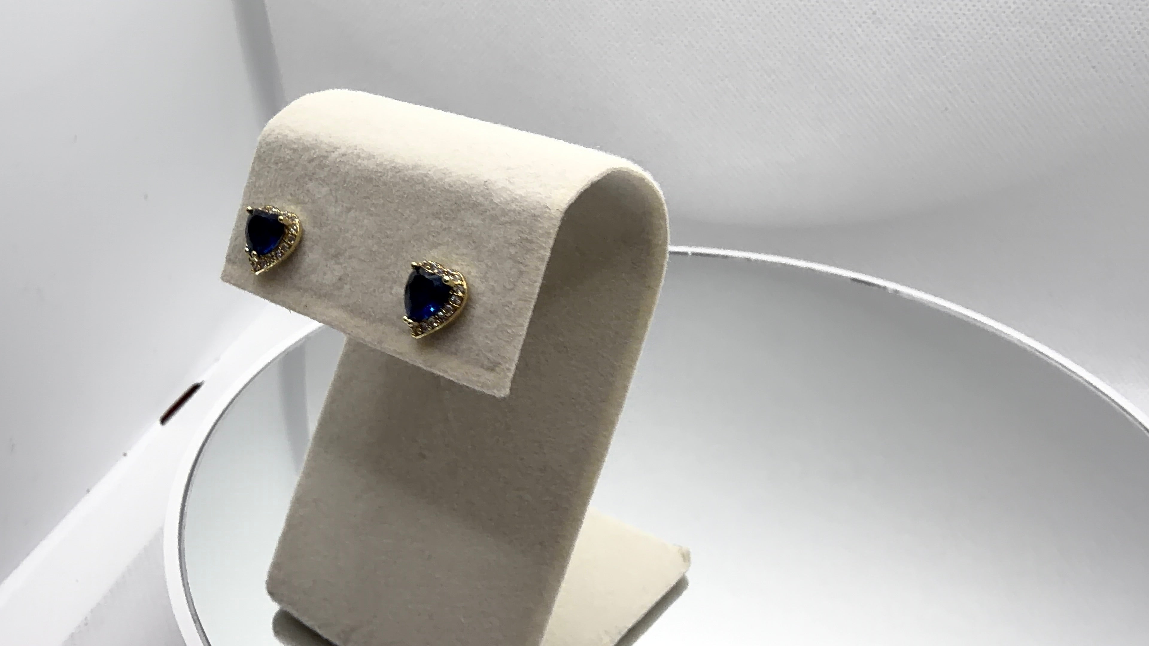 Heart Halo Stud Earrings
